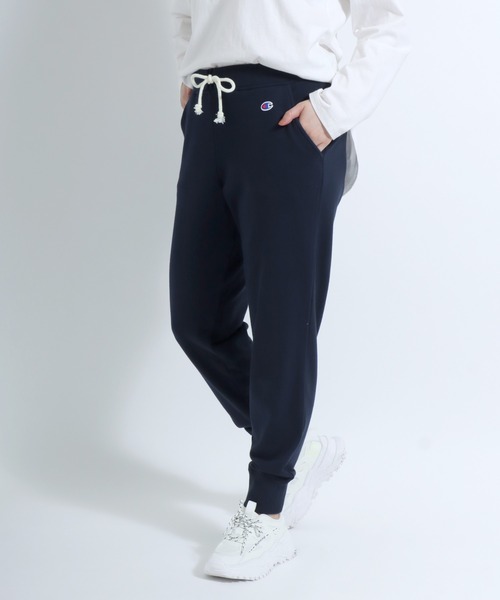 Champion（チャンピオン）の「Champion（チャンピオン）ワンポイントロゴ刺繍 無地スウェットジョガーパンツ レディース メンズ ユニセックス（スウェットパンツ・レディース・ネイビー/グレー/ブラック・S/M/L/XL）」の3枚目の写真