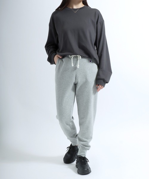 Champion（チャンピオン）の「Champion（チャンピオン）ワンポイントロゴ刺繍 無地スウェットジョガーパンツ レディース メンズ ユニセックス（スウェットパンツ・レディース・ネイビー/グレー/ブラック・S/M/L/XL）」の8枚目の写真