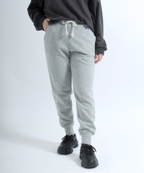 Champion（チャンピオン）の「Champion（チャンピオン）ワンポイントロゴ刺繍 無地スウェットジョガーパンツ レディース メンズ ユニセックス（スウェットパンツ・レディース・ネイビー/グレー/ブラック・S/M/L/XL）」の4枚目の写真