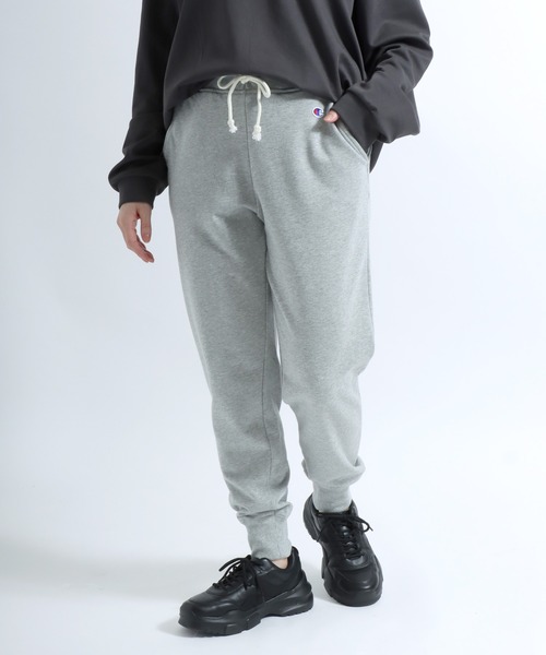 Champion（チャンピオン）の「Champion（チャンピオン）ワンポイントロゴ刺繍 無地スウェットジョガーパンツ レディース メンズ ユニセックス（スウェットパンツ・レディース・ネイビー/グレー/ブラック・S/M/L/XL）」の5枚目の写真