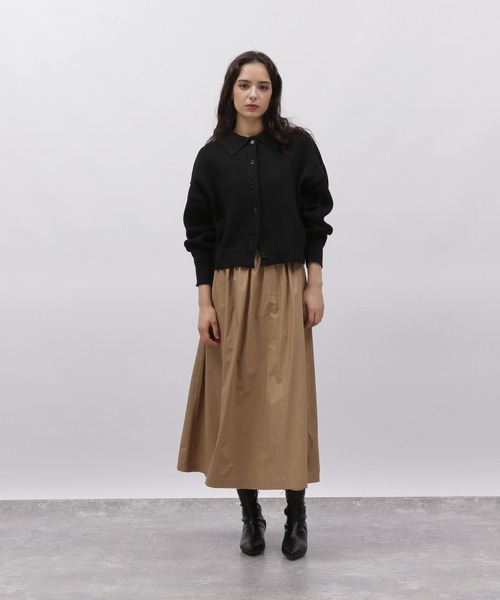 LAKOLE（ラコレ）の「ポロ襟ニットカーデ / 977354（カーディガン/ボレロ・レディース・モカ/ナチュラル/ワインレッド/ブラック・MEDIUM/SMALL）」の5枚目の写真