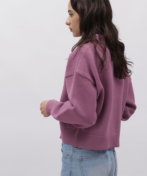 LAKOLE（ラコレ）の「ポロ襟ニットカーデ / 977354（カーディガン/ボレロ・レディース・モカ/ナチュラル/ワインレッド/ブラック・MEDIUM/SMALL）」の19枚目の写真