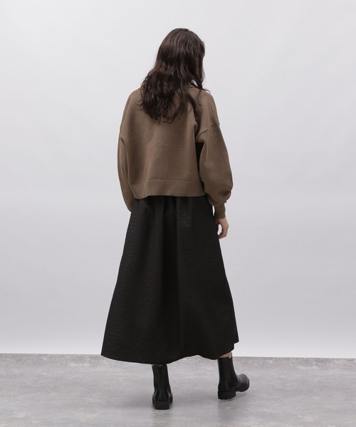 LAKOLE（ラコレ）の「ポロ襟ニットカーデ / 977354（カーディガン/ボレロ・レディース・モカ/ナチュラル/ワインレッド/ブラック・MEDIUM/SMALL）」の12枚目の写真