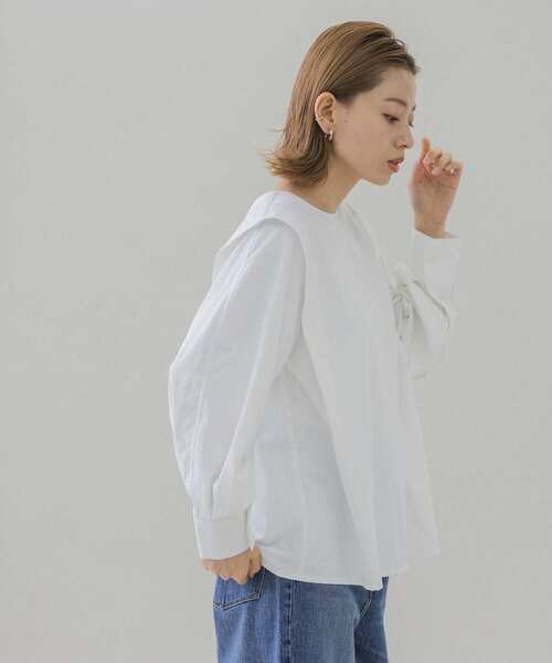 URBAN RESEARCH Sonny Label（アーバンリサーチサニーレーベル）の「タックパフスリーブブラウス（シャツ/ブラウス・レディース・ブルー/ブラック/オフホワイト・FREE）」の8枚目の写真