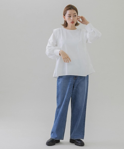 URBAN RESEARCH Sonny Label（アーバンリサーチサニーレーベル）の「タックパフスリーブブラウス（シャツ/ブラウス・レディース・ブルー/ブラック/オフホワイト・FREE）」の11枚目の写真