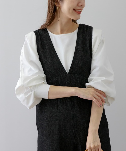 URBAN RESEARCH Sonny Label（アーバンリサーチサニーレーベル）の「タックパフスリーブブラウス（シャツ/ブラウス・レディース・ブルー/ブラック/オフホワイト・FREE）」の15枚目の写真