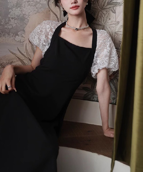 Ritomo De Ricco(リトモ・デ・リコ)の「バルーンスリーブ切り替えドレス(ドレス・レディース・ブラック・MEDIUM/LARGE/SMALL)」の6枚目の写真