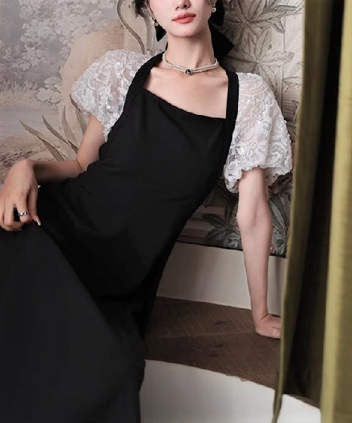 Ritomo De Ricco(リトモ・デ・リコ)の「バルーンスリーブ切り替えドレス(ドレス・レディース・ブラック・MEDIUM/LARGE/SMALL)」の8枚目の写真