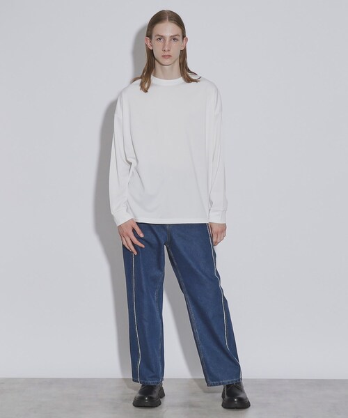 tk.TAKEO KIKUCHI（ティーケータケオキクチ）の「◆フリンジカットデニムパンツ（デニムパンツ・メンズ・チャコールグレー/ブルー・02/03）」の17枚目の写真