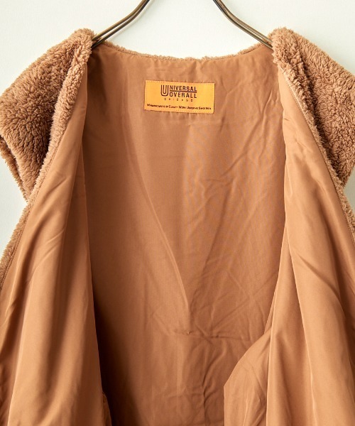 UNIVERSAL OVERALL（ユニバーサルオーバーオール）の「[UNIVERSAL OVERALL/ユニバーサルオーバーオール] 別注 ボアフリースベスト（ベスト・レディース・ブラウン/グレー/アイボリー・F）」の17枚目の写真