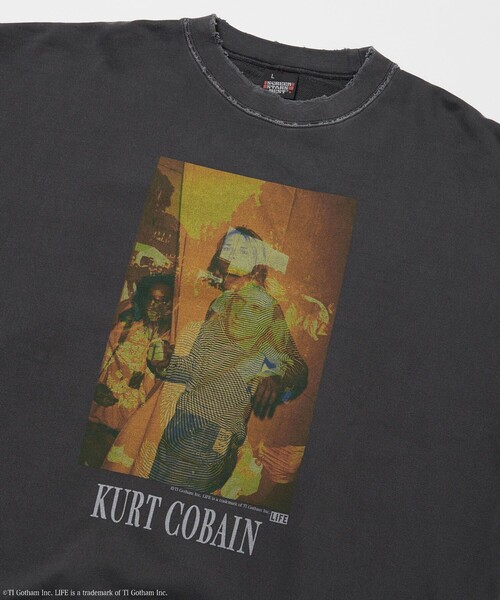 LIFE（ライフ）の「LIFE/ライフ 別注 LIFE Kurt Cobain コラージュ クルーネックスウェット/ダメージ加工/ユーズド加工/ビックシルエット（スウェット・メンズ・アッシュグレー/スミクロ・SMALL/MEDIUM/LARGE）」の18枚目の写真
