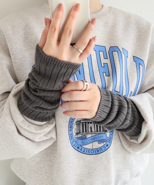 andme（アンドミー）の「裏起毛2wayレッグウォーマー×アームウォーマー（アームカバー・レディース・アイボリー/グレー/グレー系/ベージュ・FREE）」の15枚目の写真