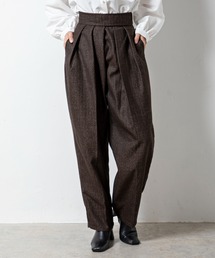 ウエストマジックテープタックワイドパンツ