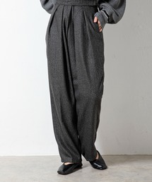 ウエストマジックテープタックワイドパンツ
