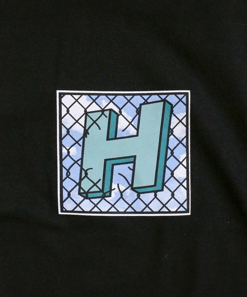 HUF（ハフ）の「トレスパス ショートスリーブTシャツ TRESSPASS S/S TEE（Tシャツ/カットソー・メンズ・スカイブルー/ブラック・XL/L/M）」の4枚目の写真