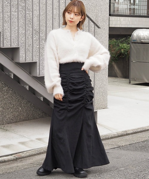 tiptop（ティップトップ）の「【選べる2タイプ】フェザーショート丈カーディガン（カーディガン/ボレロ・レディース・ブラック系その他/グリーン系その他/ブルー/ホワイト系その他/アイボリー/ブラック/ピンク系その他・FREE）」の10枚目の写真