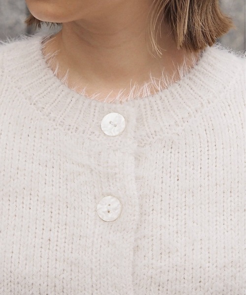 tiptop（ティップトップ）の「【選べる2タイプ】フェザーショート丈カーディガン（カーディガン/ボレロ・レディース・ブラック系その他/グリーン系その他/ブルー/ホワイト系その他/アイボリー/ブラック/ピンク系その他・FREE）」の14枚目の写真