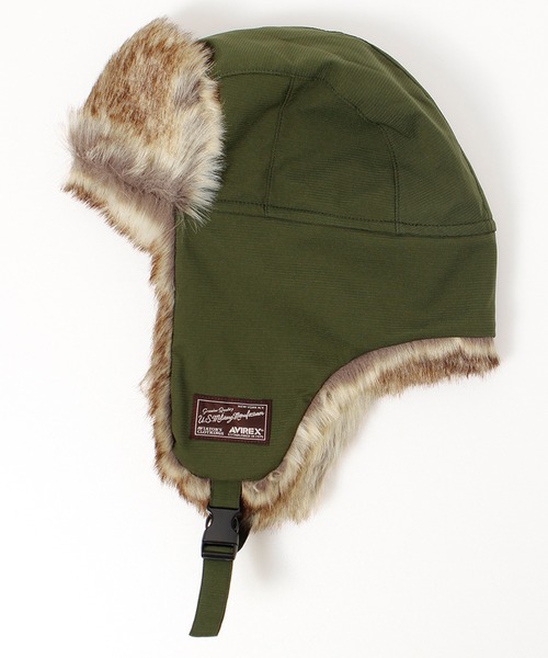 AVIREX(アヴィレックス)の「【AVIREX/アヴィレックス】 リップストップ FLIGHT BOA CAP/フライトキャップ(キャップ・メンズ・カーキ/ブラック・FREE)」の1枚目の写真