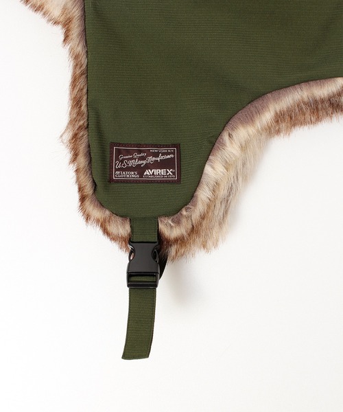 AVIREX(アヴィレックス)の「【AVIREX/アヴィレックス】 リップストップ FLIGHT BOA CAP/フライトキャップ(キャップ・メンズ・カーキ/ブラック・FREE)」の16枚目の写真