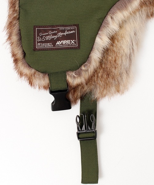 AVIREX(アヴィレックス)の「【AVIREX/アヴィレックス】 リップストップ FLIGHT BOA CAP/フライトキャップ(キャップ・メンズ・カーキ/ブラック・FREE)」の12枚目の写真