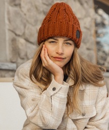 TRAM BEANIE/ロキシーフリースライナー付きケーブルニットキャップ・ビーニー