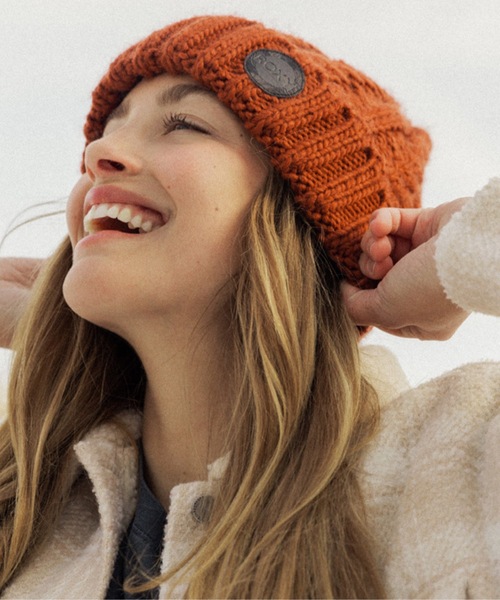 ROXY(ロキシー)の「TRAM BEANIE/ロキシーフリースライナー付きケーブルニットキャップ・ビーニー(ニットキャップ/ビーニー・レディース・ブラック/バーガンディー/ホワイト・FREE)」の20枚目の写真