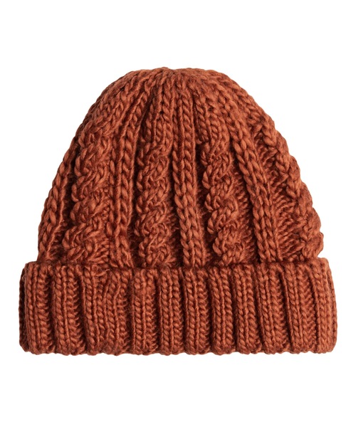 ROXY(ロキシー)の「TRAM BEANIE/ロキシーフリースライナー付きケーブルニットキャップ・ビーニー(ニットキャップ/ビーニー・レディース・ブラック/バーガンディー/ホワイト・FREE)」の8枚目の写真
