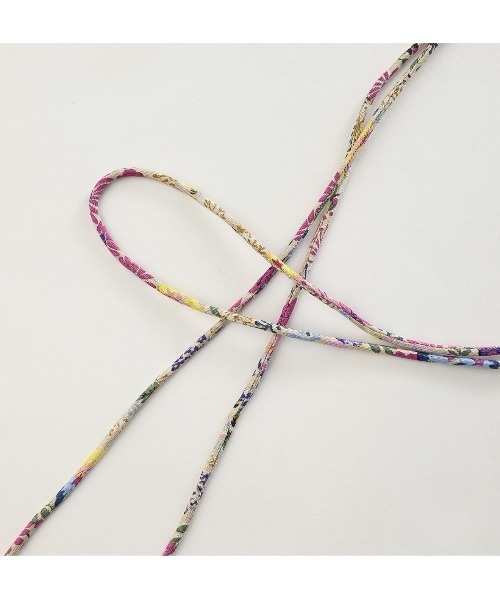 45R（フォーティファイブアール）の「シルクツイルのリボン（ネックレス・レディース・ブラウン/ベージュ/オレンジ/ネイビー・FREE）」の7枚目の写真