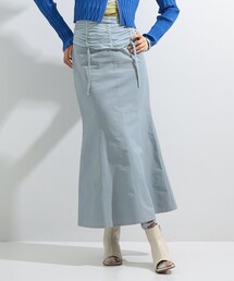 Ray BEAMS | Ray BEAMS / シャーリング ベルト スカート(スカート)