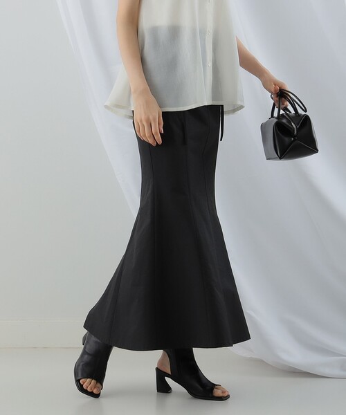 Ray BEAMS（レイビームス）の「Ray BEAMS / シャーリング ベルト スカート（スカート・レディース・ライトブルー/ブラック・0/1）」の7枚目の写真