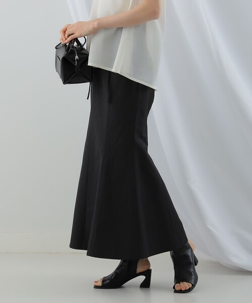 Ray BEAMS（レイビームス）の「Ray BEAMS / シャーリング ベルト スカート（スカート・レディース・ライトブルー/ブラック・0/1）」の8枚目の写真