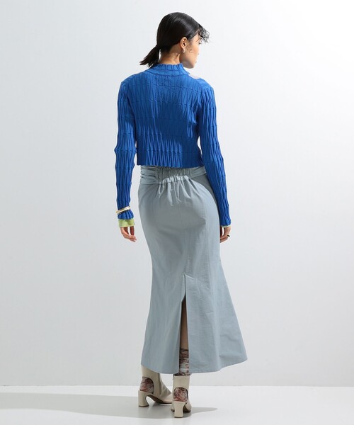 Ray BEAMS（レイビームス）の「Ray BEAMS / シャーリング ベルト スカート（スカート・レディース・ライトブルー/ブラック・0/1）」の11枚目の写真