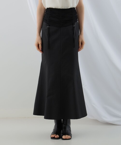 Ray BEAMS（レイビームス）の「Ray BEAMS / シャーリング ベルト スカート（スカート・レディース・ライトブルー/ブラック・0/1）」の15枚目の写真