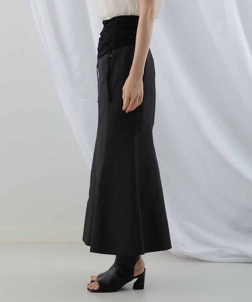 Ray BEAMS（レイビームス）の「Ray BEAMS / シャーリング ベルト スカート（スカート・レディース・ライトブルー/ブラック・0/1）」の16枚目の写真