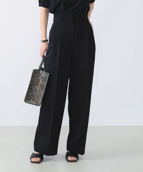 Demi-Luxe BEAMS（デミルクス ビームス）の「Demi-Luxe BEAMS / 2タック ワイドパンツ（その他パンツ・レディース・ベージュ/ブラック・36/38）」の13枚目の写真