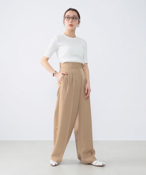 美品 デミルクスビームス 2万円 2024SS イージーパンツ ワイドパンツ Demi-Luxe BEAMS（デミルクス ビームス）の「Demi-Luxe BEAMS