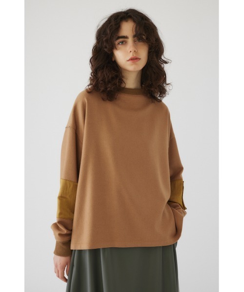 RIM.ARK（リムアーク）の「Combination melton square PO（スウェット・レディース・杢グレー/ダークネイビー/キャメル・FREE）」の16枚目の写真