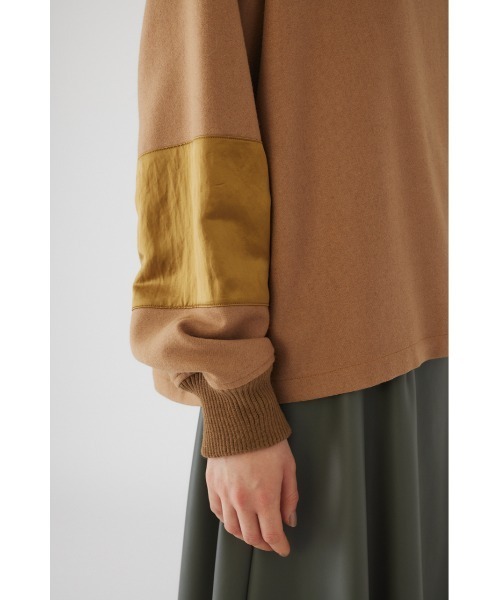 RIM.ARK（リムアーク）の「Combination melton square PO（スウェット・レディース・杢グレー/ダークネイビー/キャメル・FREE）」の22枚目の写真