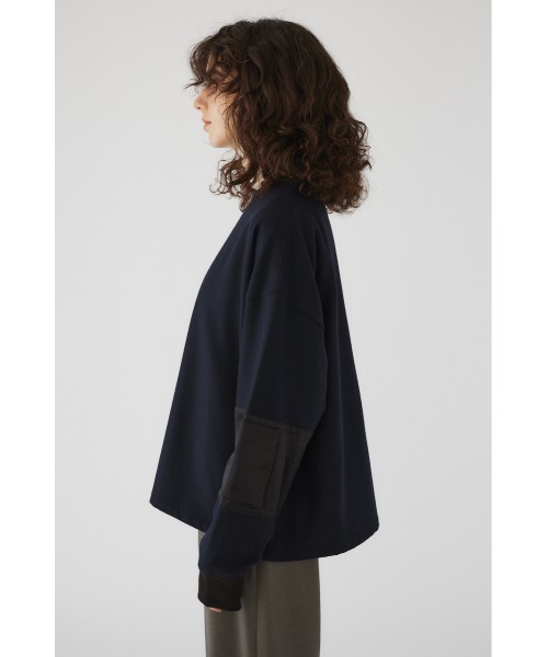 RIM.ARK（リムアーク）の「Combination melton square PO（スウェット・レディース・杢グレー/ダークネイビー/キャメル・FREE）」の7枚目の写真