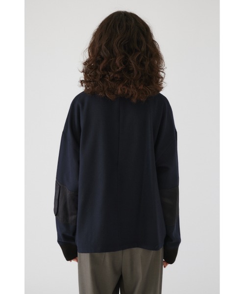 RIM.ARK（リムアーク）の「Combination melton square PO（スウェット・レディース・杢グレー/ダークネイビー/キャメル・FREE）」の8枚目の写真