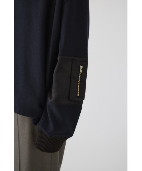 RIM.ARK（リムアーク）の「Combination melton square PO（スウェット・レディース・杢グレー/ダークネイビー/キャメル・FREE）」の11枚目の写真