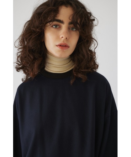 RIM.ARK（リムアーク）の「Combination melton square PO（スウェット・レディース・杢グレー/ダークネイビー/キャメル・FREE）」の12枚目の写真