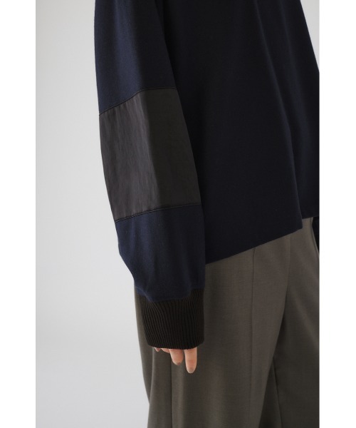 RIM.ARK（リムアーク）の「Combination melton square PO（スウェット・レディース・杢グレー/ダークネイビー/キャメル・FREE）」の13枚目の写真