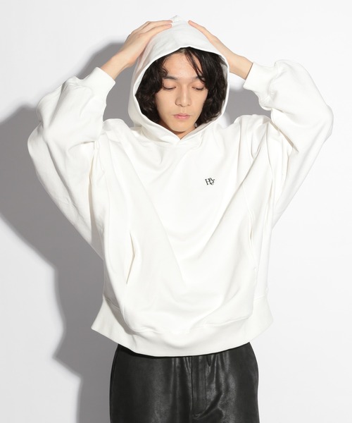 HARE（ハレ）の「HAREロゴBIGドルマンパーカー(HARE)（パーカー・メンズ・ホワイト/パープル/ブラック・MEDIUM/SMALL）」の8枚目の写真