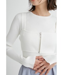 【emmi atelier】LENZING(TM) ECOVERO(TM)ニットビスチェ