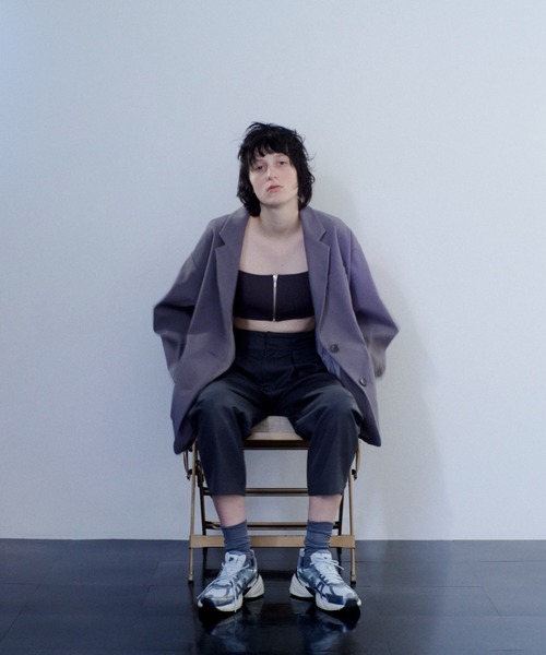 emmi(エミ)の「【emmi atelier】LENZING(TM) ECOVERO(TM)ニットビスチェ(ニット/セーター・レディース・ホワイト/グレー・FREE)」の16枚目の写真
