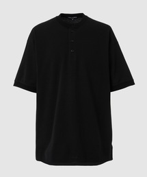 [美品]コムデギャルソン HOMME　モックネックカットソー　L相当　黒 コムデギャルソンオムCOMME des GARCONS HOMME ウールカットソー
