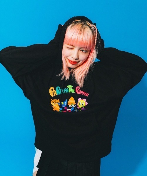 sevens（セブンズ）の「パラッパラッパー　グラフィックプリントフードパーカー(se)（パーカー・メンズ・グレー/ブラック/オレンジ・LARGE）」の14枚目の写真