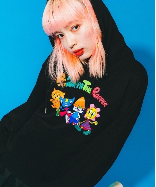 sevens（セブンズ）の「パラッパラッパー　グラフィックプリントフードパーカー(se)（パーカー・メンズ・グレー/ブラック/オレンジ・LARGE）」の10枚目の写真