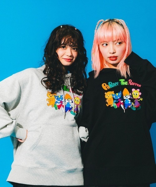 sevens（セブンズ）の「パラッパラッパー　グラフィックプリントフードパーカー(se)（パーカー・メンズ・グレー/ブラック/オレンジ・LARGE）」の15枚目の写真